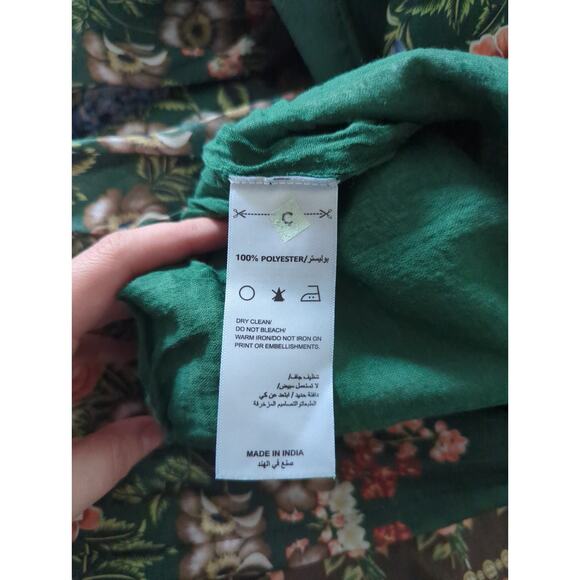 Shae By Sassafras Green Floral Wide Leg Pallazo Pants - Picture 6 of 6